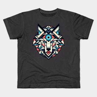 Abstract Animal Wolf 2 Kids T-Shirt